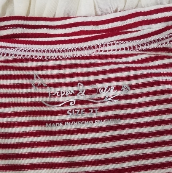 Pippa & Julie Stripe Ruffle Hem Shirt 2T - Picture 4 of 4